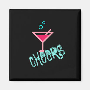 Martini - Alkohol Drink Pop Art, Rosa & Türkis Magnet