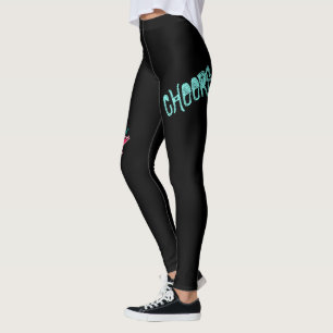 Martini - Alkohol trinken Pop Kunst, Rosa und Türk Leggings