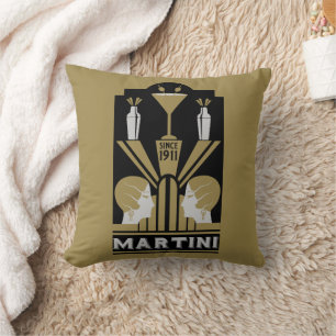 Martini Art Deco Kissen