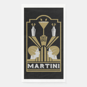 Martini Art Deco Serviette