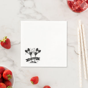 Martini Birthday Bow Serviette