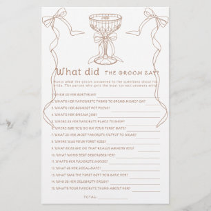 Martini Bogen Hand gezeichnet Was hat der Bräutiga