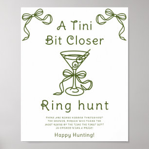 Martini-Bogen-Junggesellinnenabschied Ring-Suchspi Poster