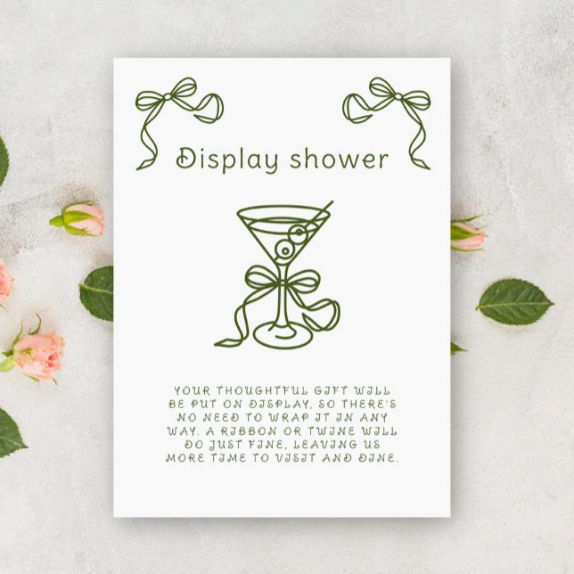 Martini Bow Brautparty Display Dusche Begleitkarte (Von Creator hochgeladen)