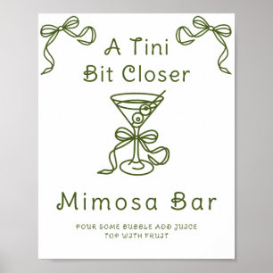 Martini Bow Brautparty Mimosa Bar Poster