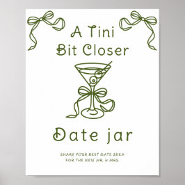 Martini Bow Brautparty Poster