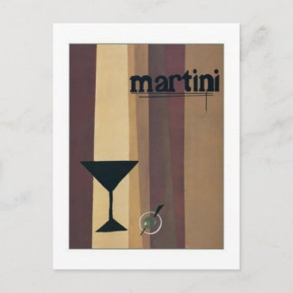 Martini (braune Streifen) Postkarte