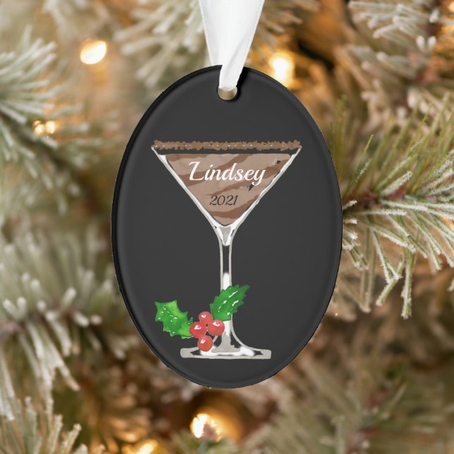 Martini chocolat ornement personnalisé (Arbre)