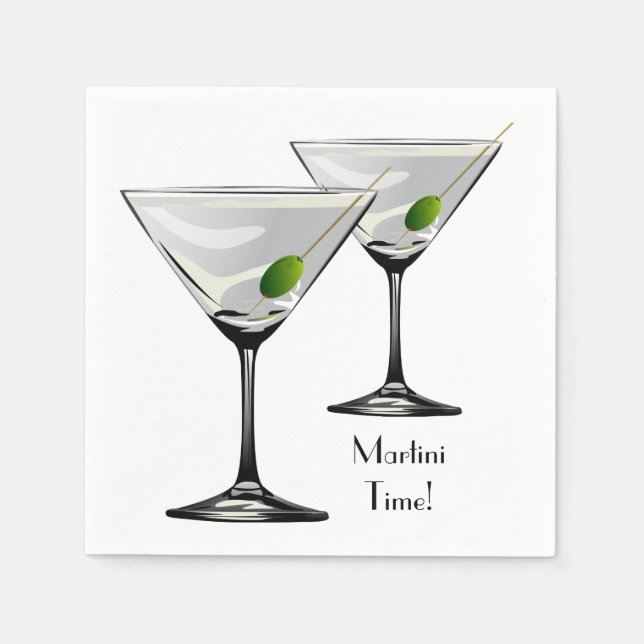 Martini Cockatl Party Napkin Serviette (Vorderseite)