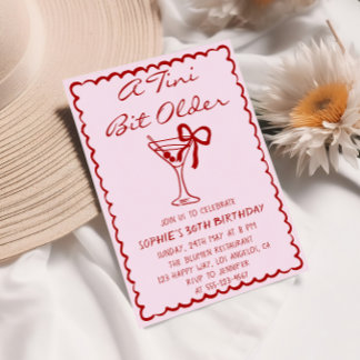 Martini Cocktail A Tini Bit Older 30th Birthday Einladung