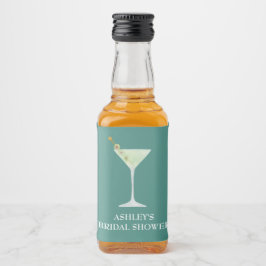 Martini Cocktail Gastgeschenk Hochzeit Bachelorett Alkoholflaschenetikett
