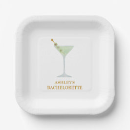 Martini Cocktail Gastgeschenk Hochzeit Brautparty Pappteller