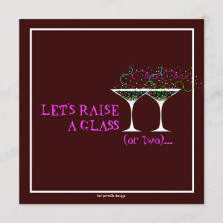 Martini-Cocktail-Geburtstags-Party Einladung