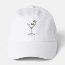 Martini-Cocktail mit amerikanischer Flagge
