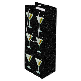 Martini Cocktail Muster Geschenktüte Für Weinflaschen