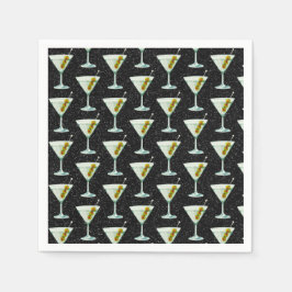 Martini Cocktail Muster Serviette