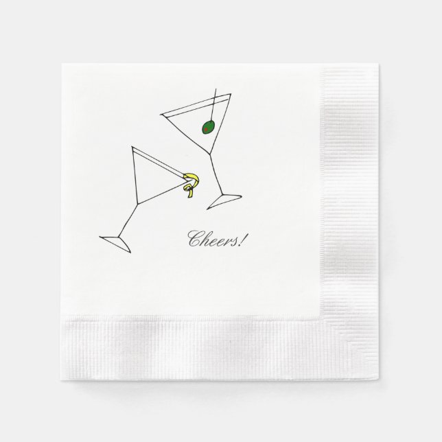 Martini Cocktail Napkin Serviette (Vorderseite)