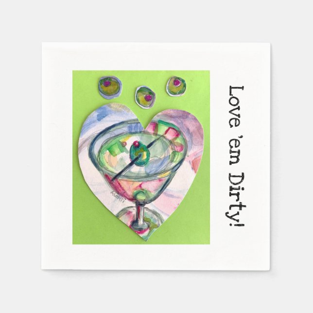 Martini Cocktail Napkins Serviette (Vorderseite)