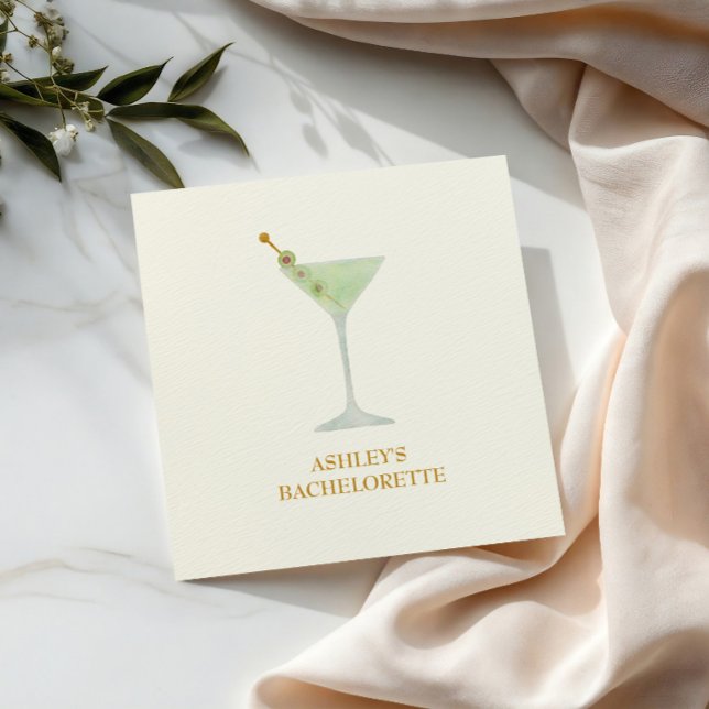 Martini Cocktail Polterabend oder Bachelorette Serviette (Von Creator hochgeladen)