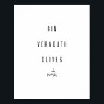 Martini Cocktail Rezept Poster<br><div class="desc">Martini Cocktail Rezept</div>