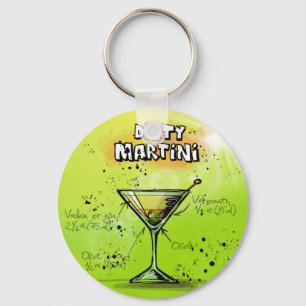 Martini Cocktail Rezept Schlüsselanhänger