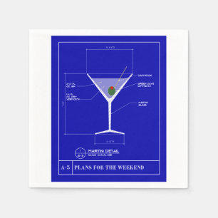 Martini-Cocktail-Servietten Serviette