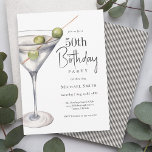 Martini Cocktail Thema 50. Geburtstagsparty Einladung<br><div class="desc">Gastgeber einer denkwürdigen Erwachsenen nur 50. Geburtstagsfeier mit einem Martini Cocktail Thema. Ob in einer Lounge auf der Dachterrasse, Ihrem Lieblingslokal, einem eleganten Restaurant oder einer intimen Zuhause-Ansammlung - dieses Thema wird Sie sicher begeistern und einen Abend verbringen. Dieses einladende Design hat ein gefülltes Martini-Glas mit drei plumpen Oliven in...</div>