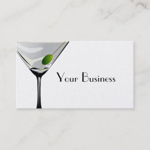 Martini-Cocktail-Visitenkarte Platinum Visitenkarte