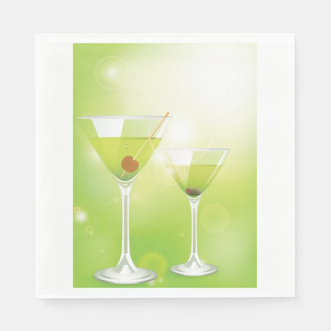 Martini Cocktails Paper Napkins Serviette (Vorderseite)