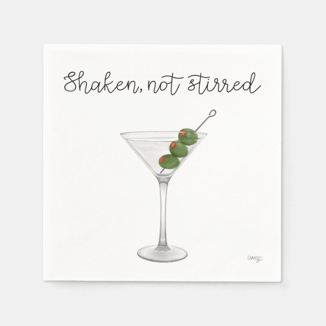 Martini-Cocktailservietten Serviette (Vorderseite)