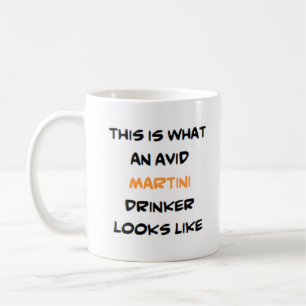 Martini drinker, begeistert kaffeetasse