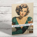 Martini Drinks Funny Retro 50er Sprichwort Karte<br><div class="desc">Dieses Design wurde mithilfe von digitaler Kunst erstellt und kann in dem Bereich personalisiert sein, der zur Verfügung gestellt wird, oder indem Sie den Klick wählen, um weitere Optionen anzupassen und den Namen, die Initialen oder die Wörter zu ändern. Sie können auch die Textfarbe und den Textstil ändern oder den...</div>