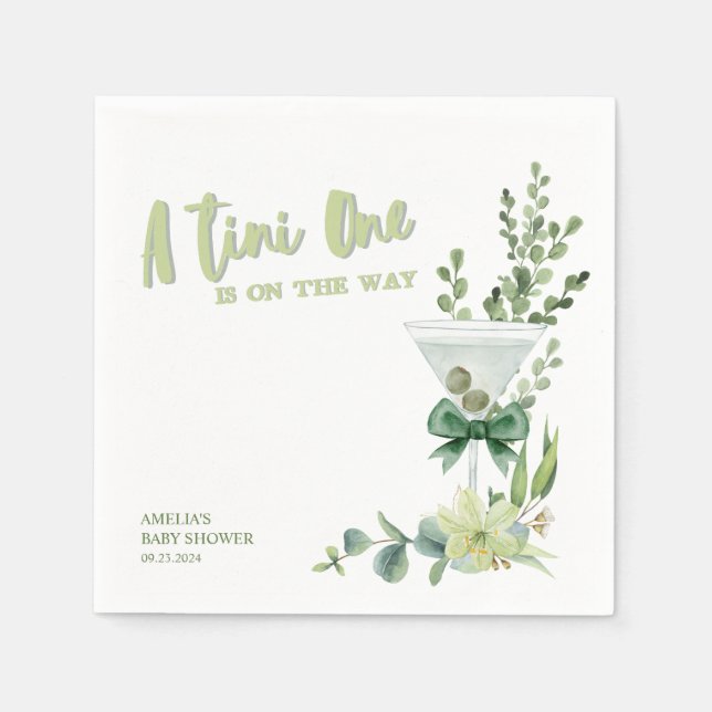 Martini Espresso grüne geschlechtsneutrale Babydus Serviette (Vorderseite)