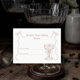 Martini Espresso Wie viele Bows Bridal Spiel Begleitkarte
