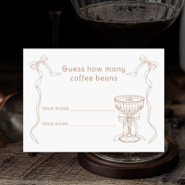 Martini Espresso Wie viele Kaffeebohnen Bridal-Spi Begleitkarte