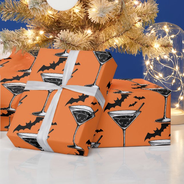 Martini Fledermäuse Geschenkpapier (Feiertage)