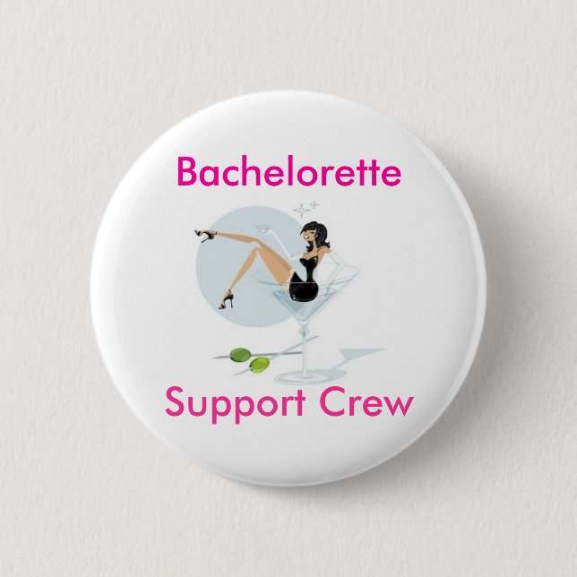 martini_girl, Bachelorette, StützCrew Button (Vorderseite)