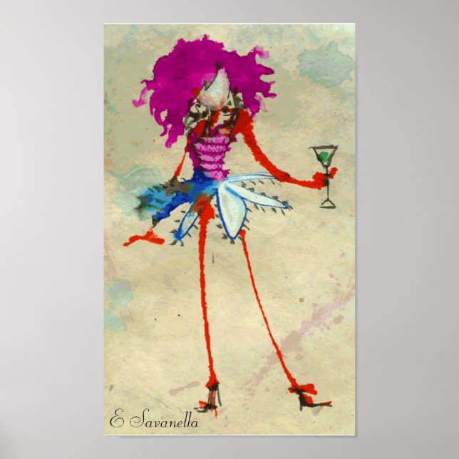 Martini-Girl-Poster Poster (Vorne)