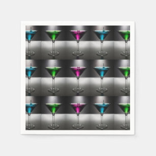 Martini Glass Cocktail Party Napkins Serviette