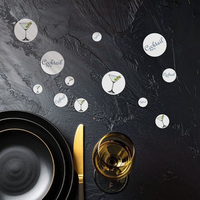Martini Glass Cocktail Party Table Confetti Konfetti (Von Creator hochgeladen)