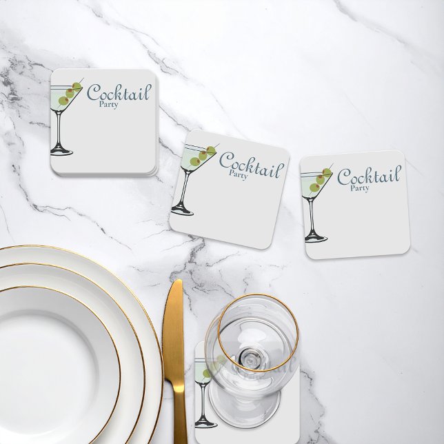 Martini Glass Cocktail Party Untersetzer (Von Creator hochgeladen)