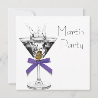 Martini Glass Lila Martini Party Einladungen