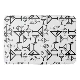 Martini Glasses CUSTOM HINTERGRUNDFARBE Badematte