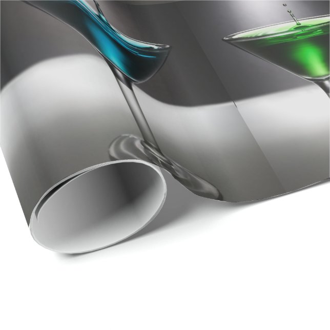Martini Glasses Geschenkpapier (Rolleneckpunkt)