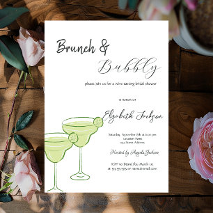 Martini Green Lemon Brunch & Bubbly Einladung