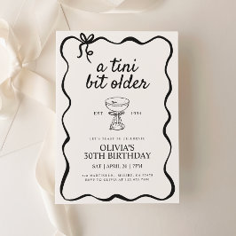 Martini Invitation À Thème Anniversaire, Un Tini U