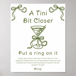 Martini-Junggesellinnenabschied - Setz einen Ring Poster