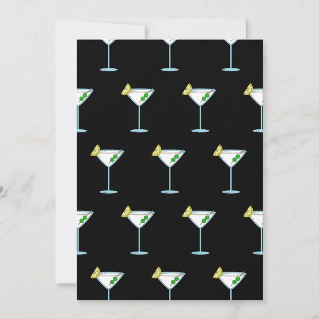 Martini Liebhaber Cocktail Glass Barkeeper Alkohol Einladung (Vorderseite)