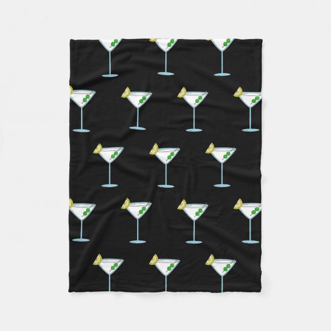Martini Liebhaber Cocktail Glass Barkeeper Alkohol Fleecedecke (Vorderseite)