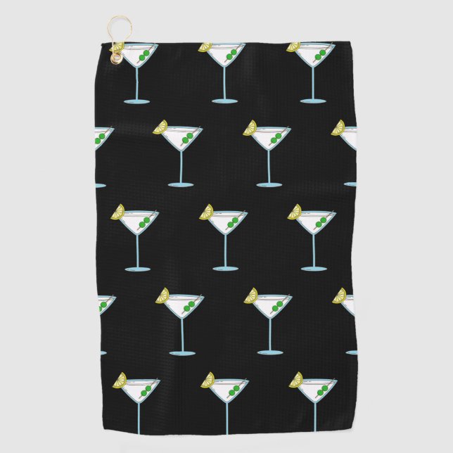 Martini Liebhaber Cocktail Glass Barkeeper Alkohol Golfhandtuch (Vorderseite)
